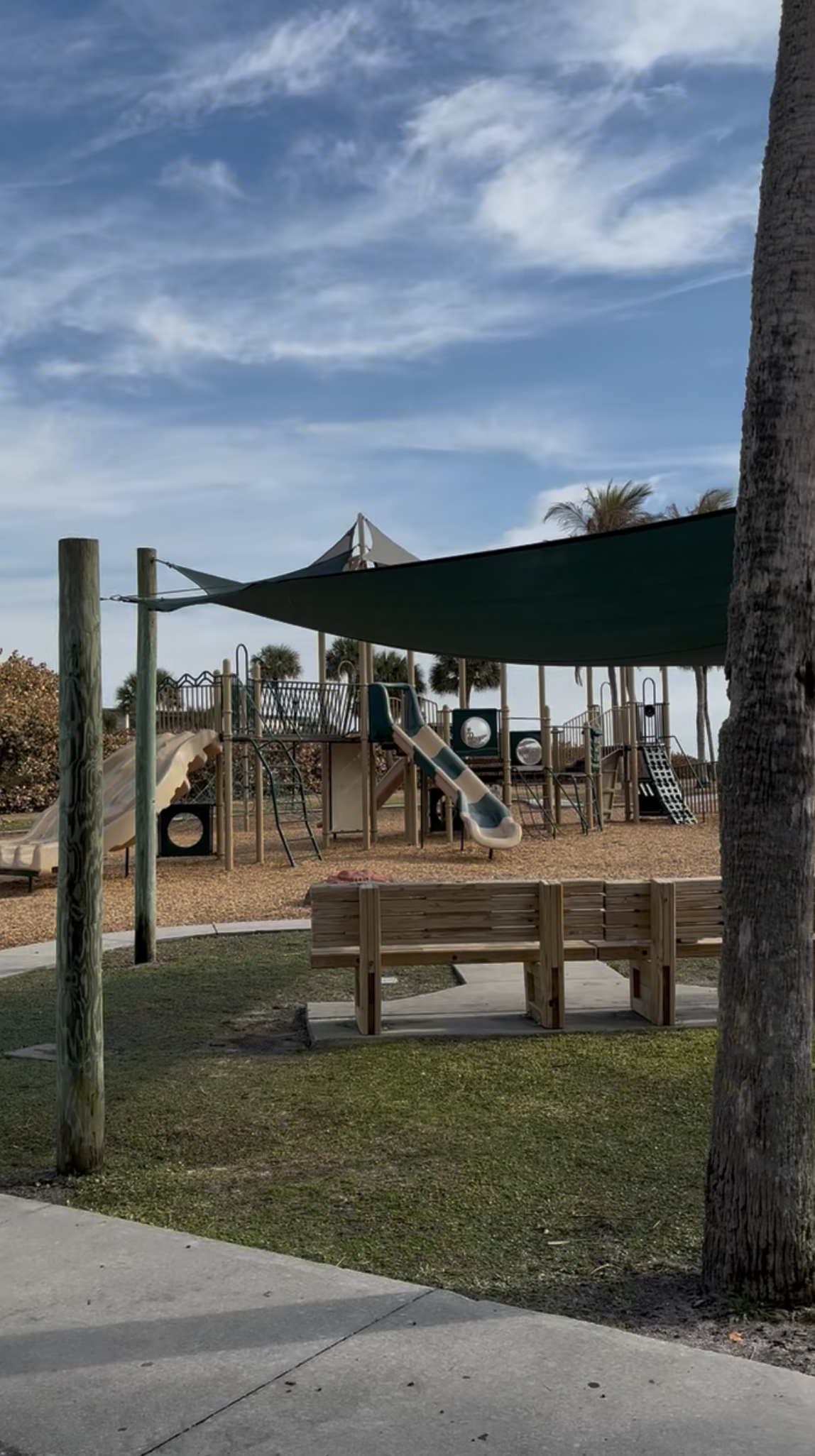 Shaded beachfront playground in Vero Beach